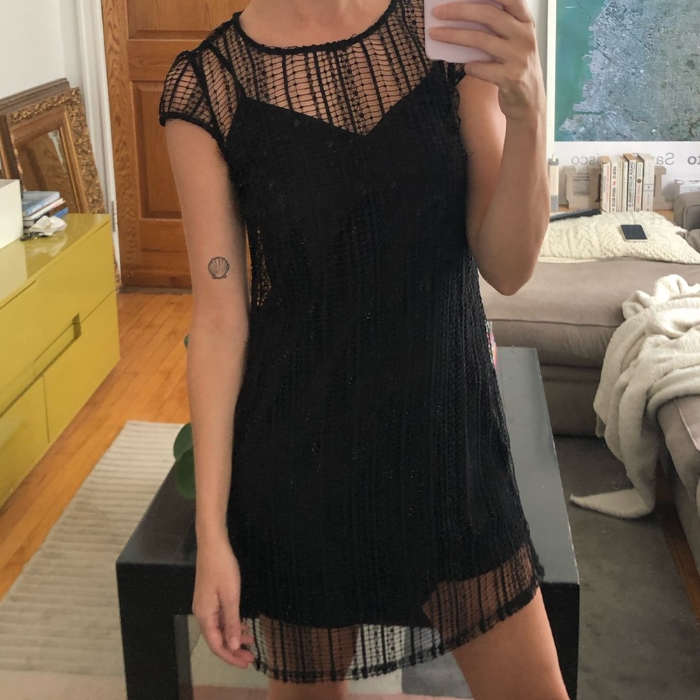 Black mini dress